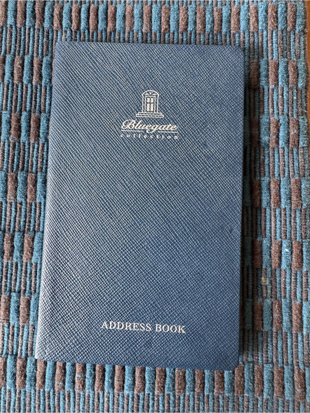 Address Book Notebook in Navy Blue -